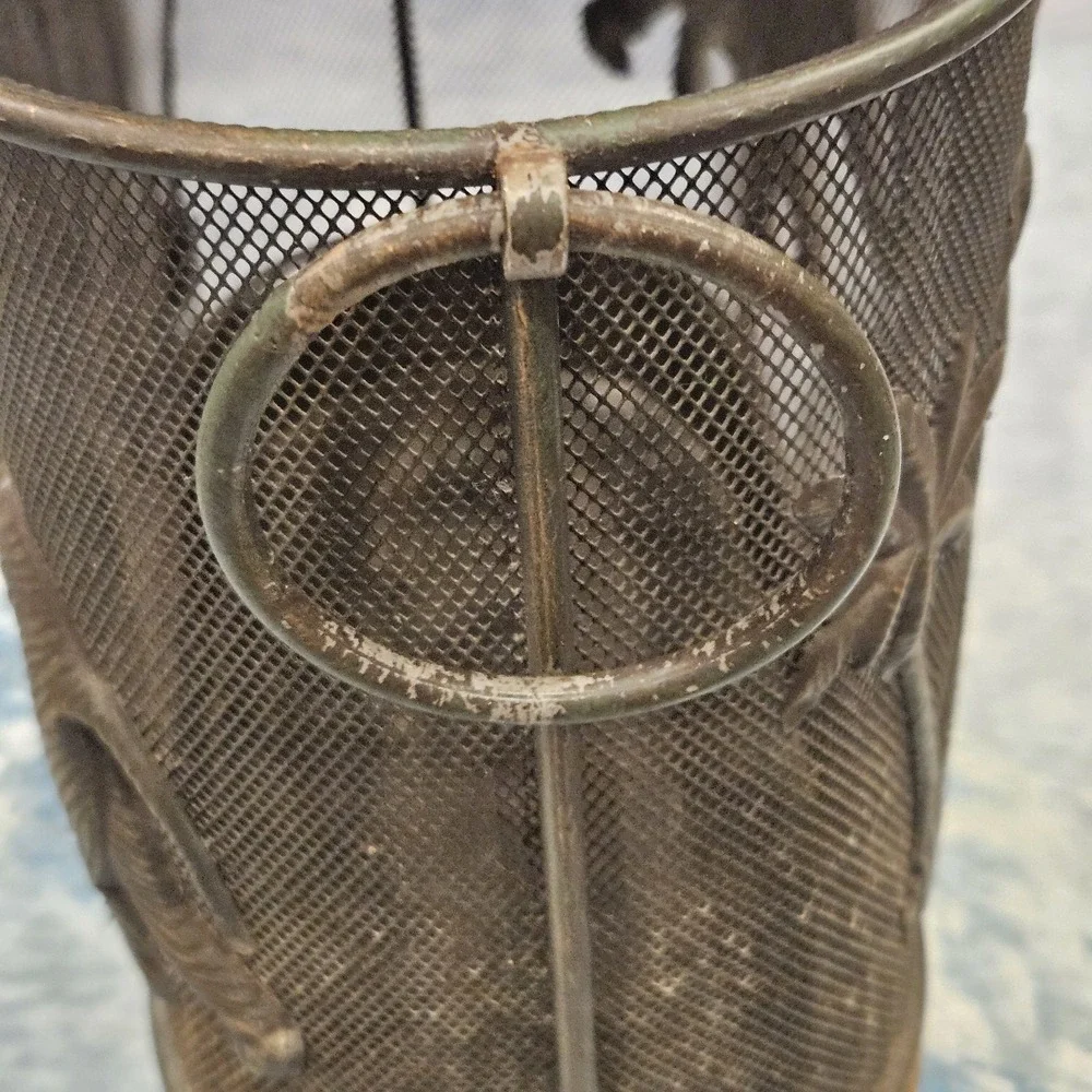 Rustic African Safari Elephant Wire Mesh Basket Organizer‎ Decor